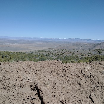 Looking northeast from the drill access road overlooking NuLegacy’s Avocado Zone and Pine Valley beyond.